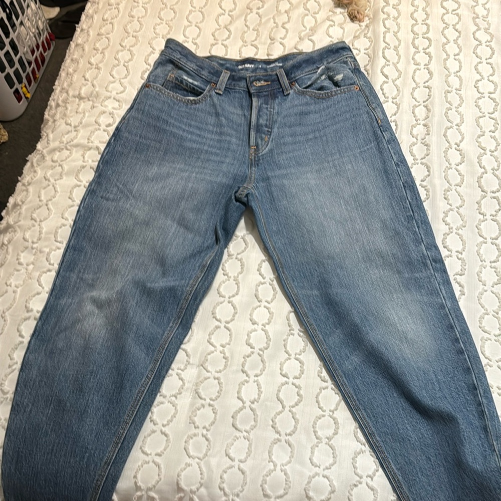 Old navy high rise slouchy taper jeans